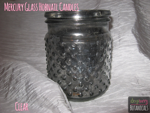 Mercury Glass Hobnail Candles: Clear