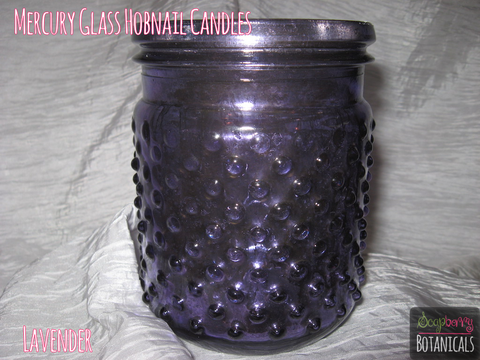 Mercury Glass Hobnail Candles: Lavender