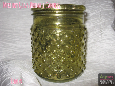 Mercury Glass Hobnail Candles: Lemon