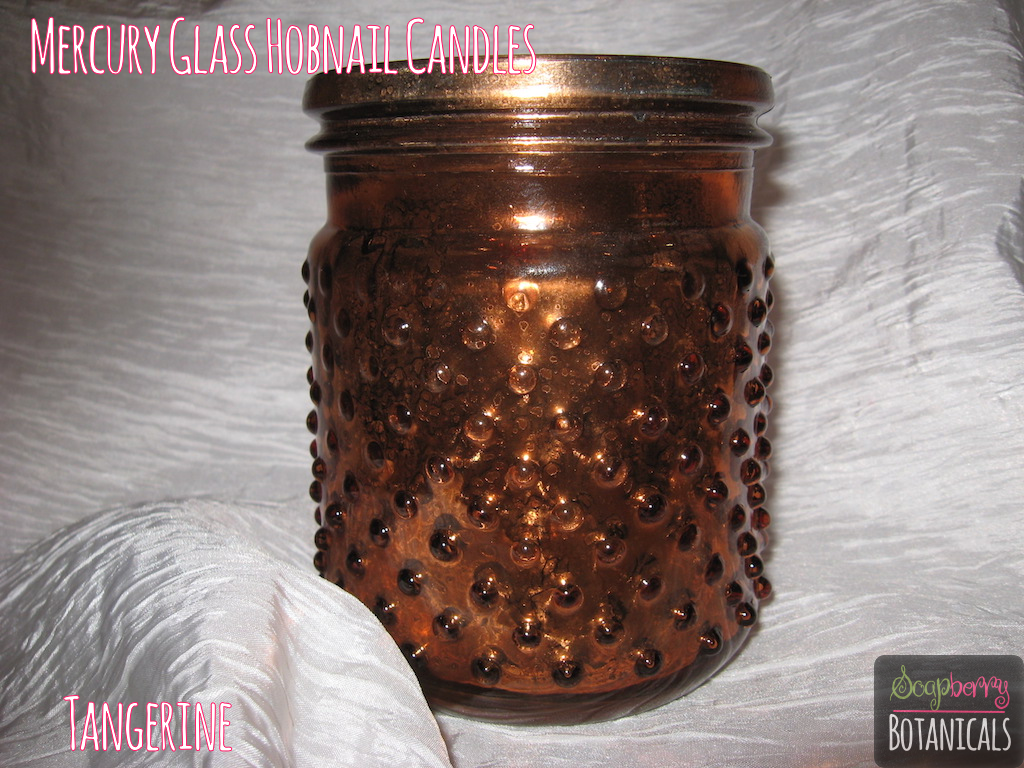 Mercury Glass Hobnail Candles: Tangerine